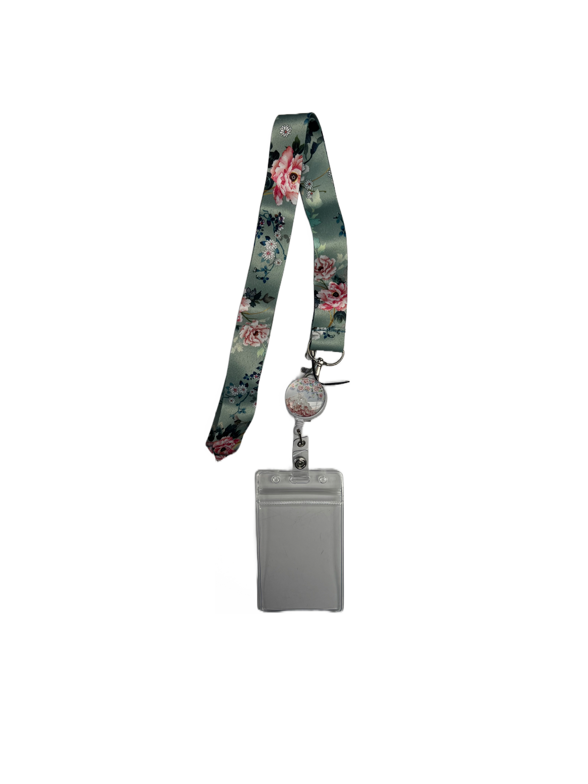 Cruise Ship Keycard Retractable Lanyard- Roses