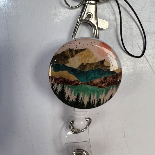 Cruise Ship Keycard Retractable Lanyard- Green Mountain Green Mountain