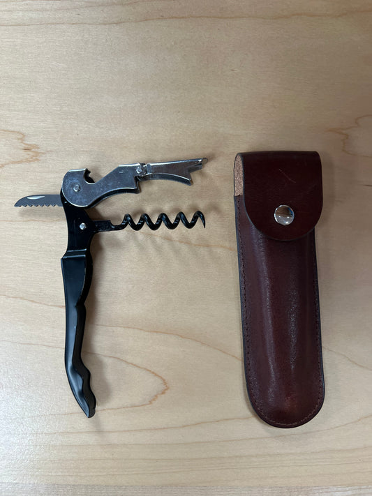Bosca VACHETTA Corkscrew & Leather Sheath