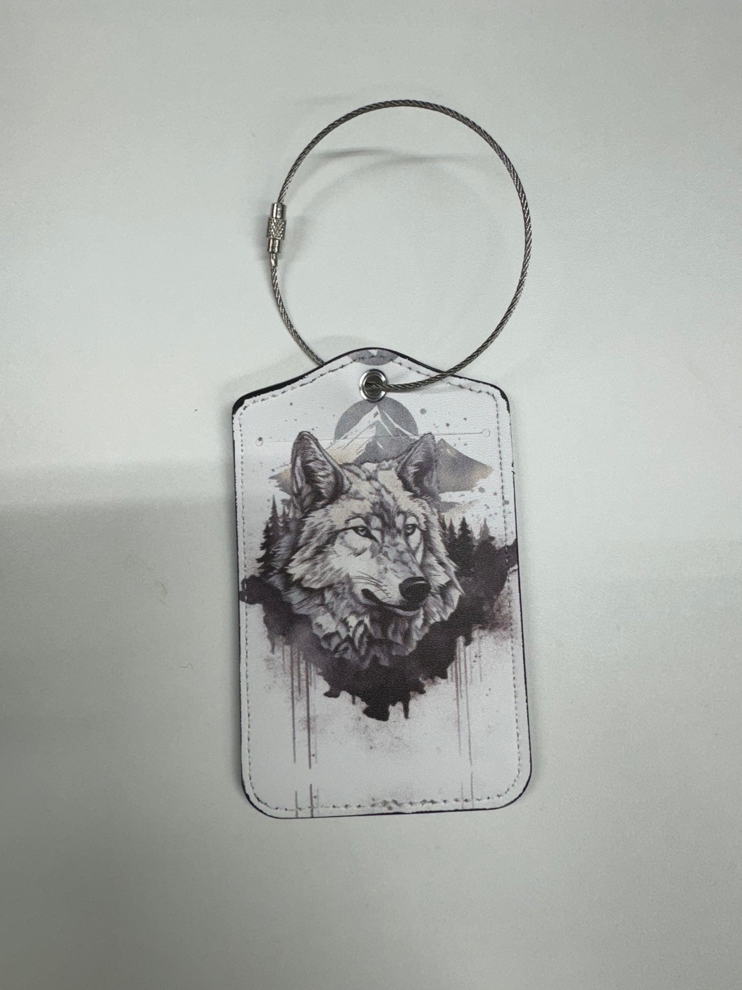 Luggage Tag- Wolf Collection Grey Wolf