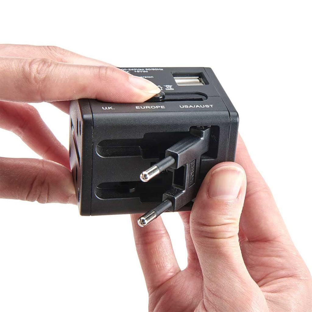 Smooth Trip International Adapter Cube with Dual USB Chargers