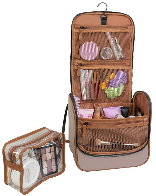 Joan & David High Density Sport Nylon Hanging Toiletry Organizer Bag with 3-1-1 Bag