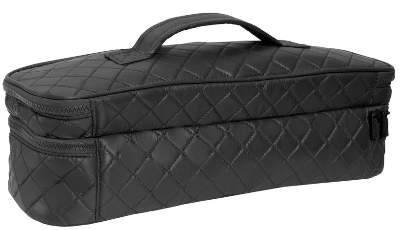 Joan & David Diamond Quilted Hair Tool Zippered Travel Carrying Case