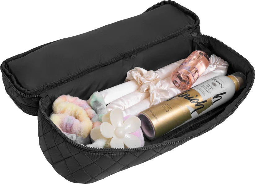 Joan & David Diamond Quilted Hair Tool Zippered Travel Carrying Case