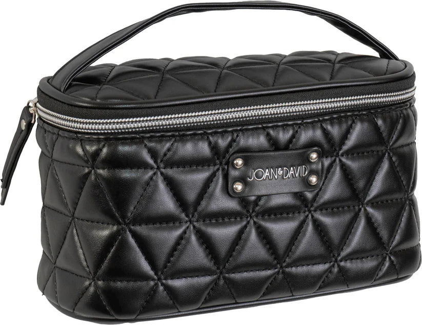 Joan & David Triangle Quilted 4 Piece Clear Cosmetic/Toiletry Bag Set