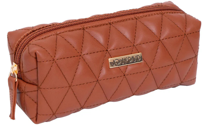 Joan & David Triangle Quilted 4 Piece Clear Cosmetic/Toiletry Bag Set