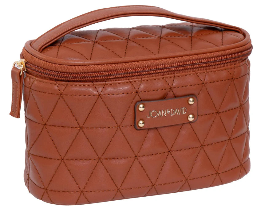 Joan & David Triangle Quilted 4 Piece Clear Cosmetic/Toiletry Bag Set