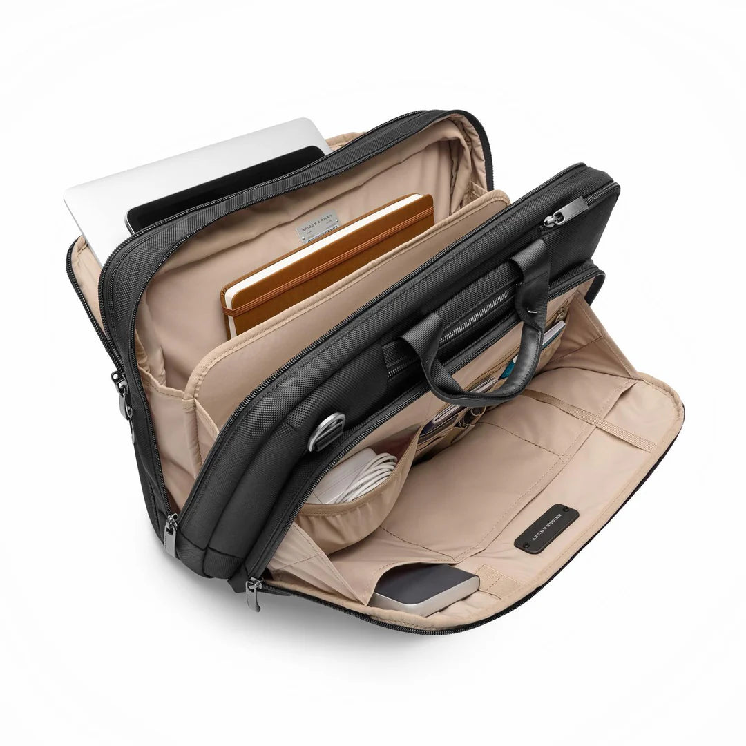 Briggs & Riley @WORK Large Expandable RFID Zippered Briefcase (Free Monogram)- KB535X