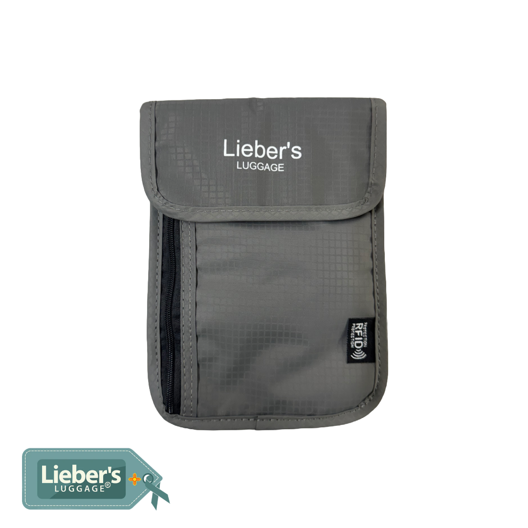 Lieber's Luggage® Lab - RFID Blocking Hidden Neck Wallet