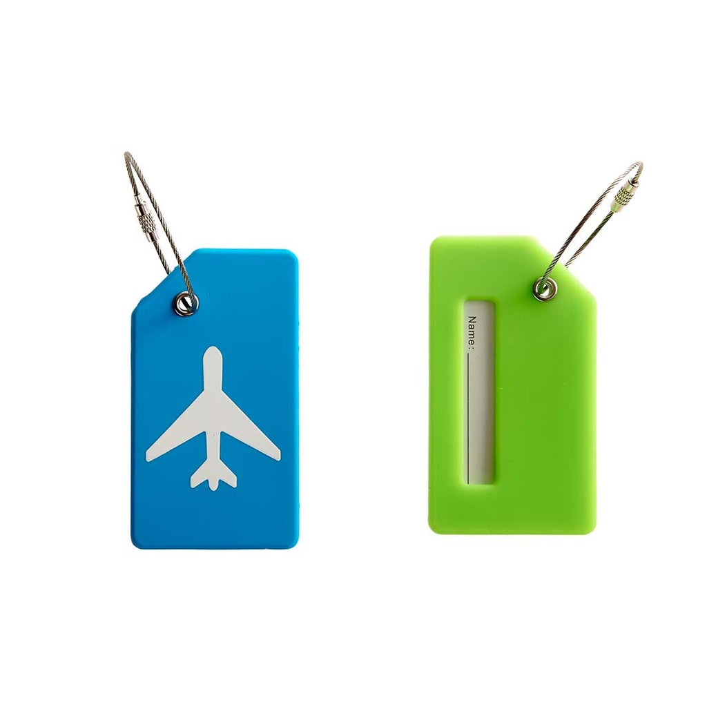 Smooth Trip Luggage Tags - Silicone - Airplane - 2 pack