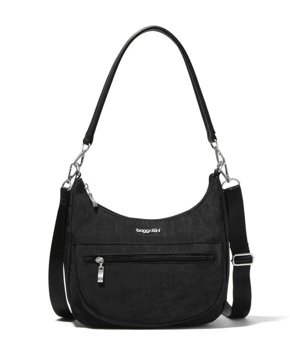 Baggallini Modern Pocket Half Moon Bag Black