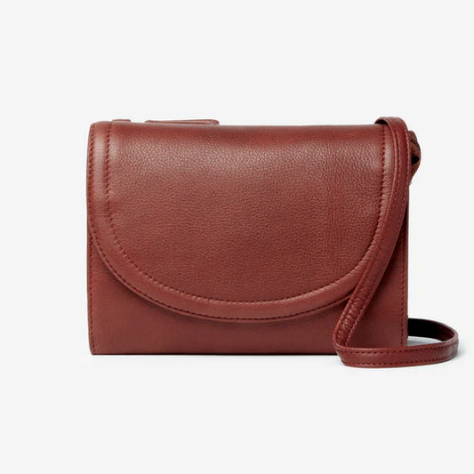 Osgoode Marley Leather Multi Pocket Urbanizer Crossbody- 4518 Brandy