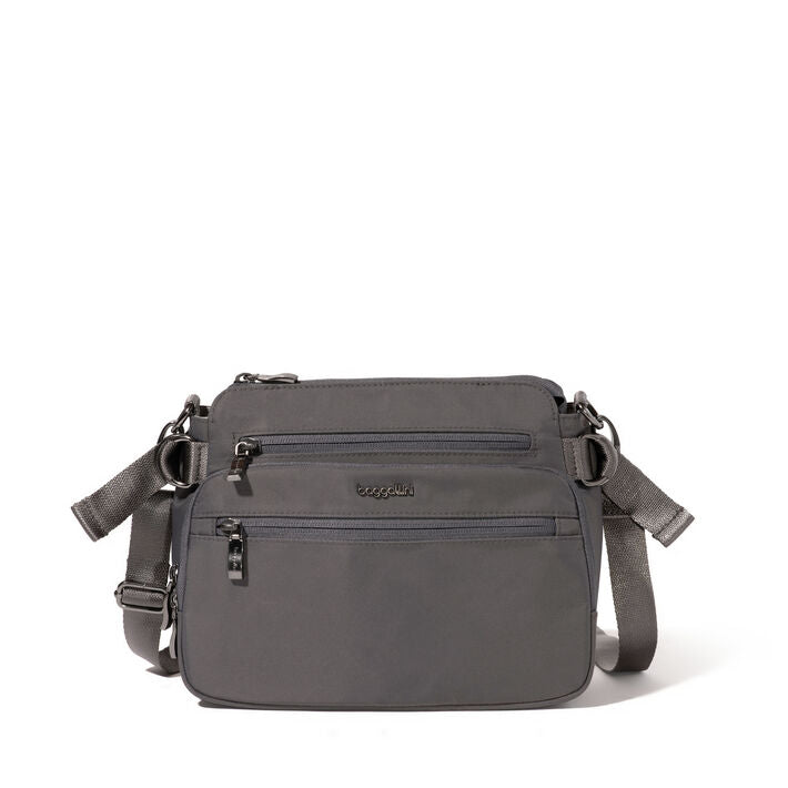 Baggallini Marais RFID Crossbody Smoke Twill