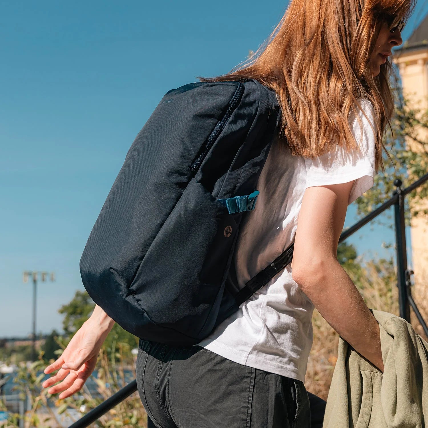 Pacsafe® V 24L Anti-Theft RFID Active Laptop Backpack with trolley sleeve passthrough