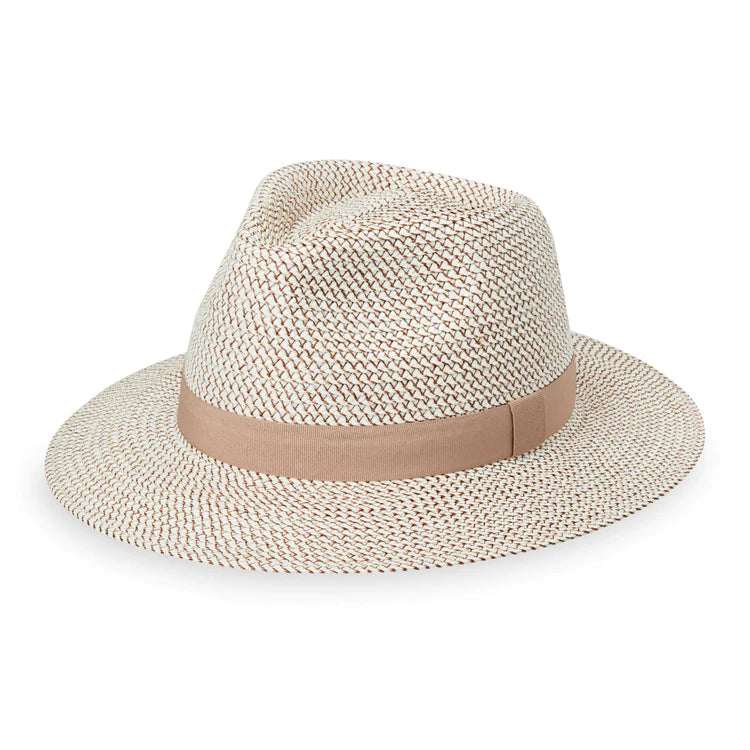 Wallaroo Packable Hat- Petite Charlie UPF 50+ Ivory Taupe XS S