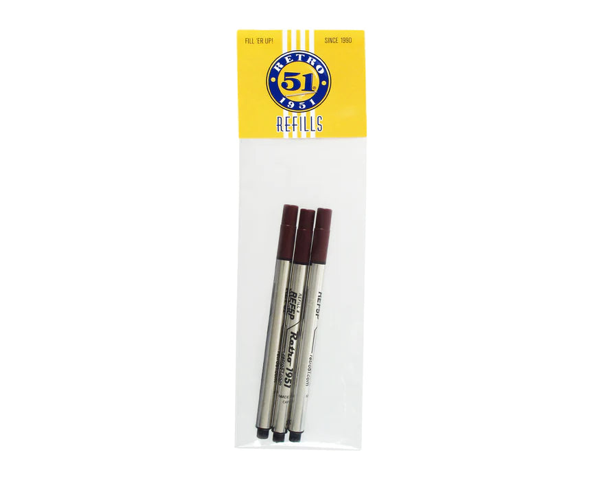 Retro 51 - Capless Rollerball Refill 3pk