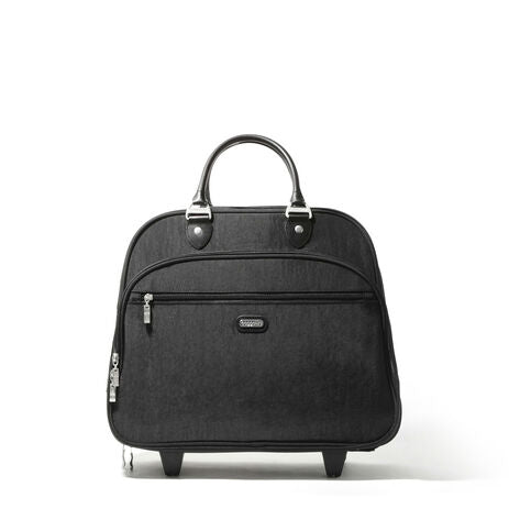Baggallini 2-Wheeled Softsided Carry-On Underseat Tote Black With Sand Lining