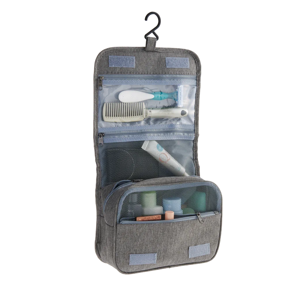 Smooth Trip Hanging Toiletry Kit Gray