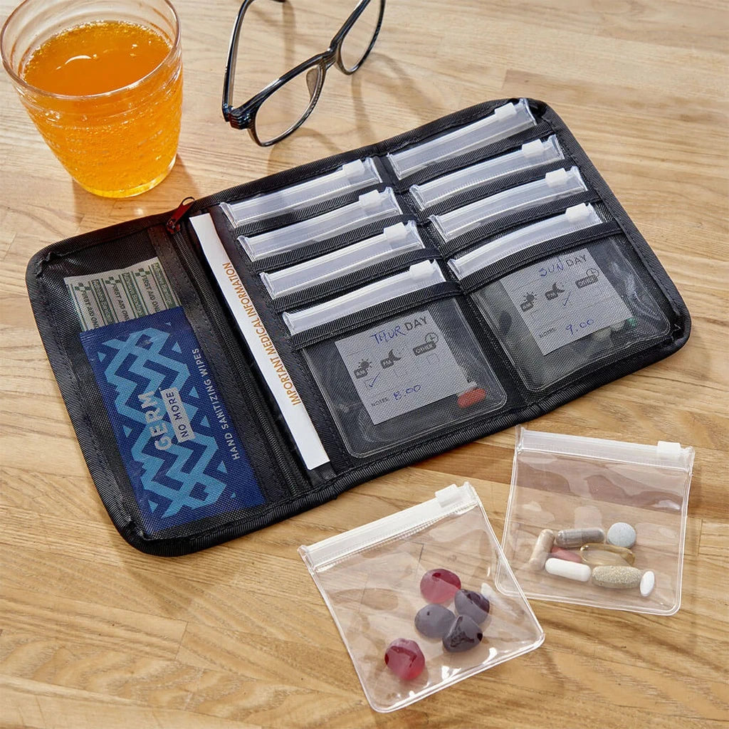 Smooth Trip Pill Organizer Blue