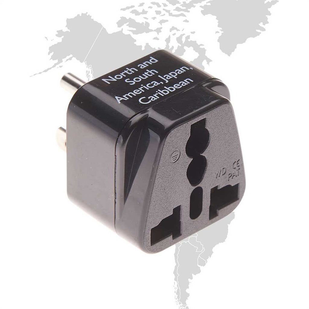 Smooth Trip North & South America Grounded Adapter Plug Black