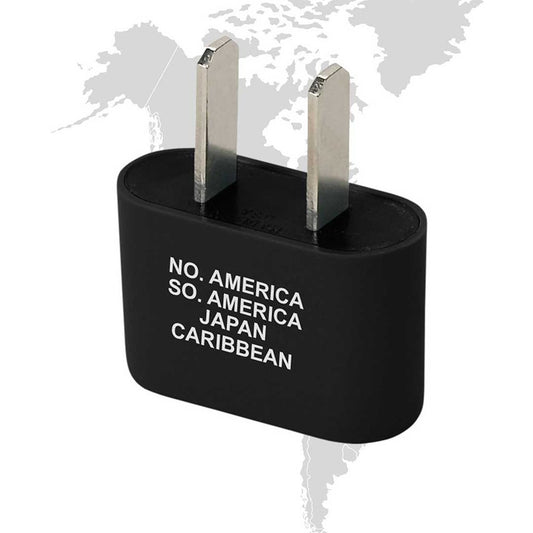 Smooth Trip North & South American Adapter Plug - Ungrounded Black
