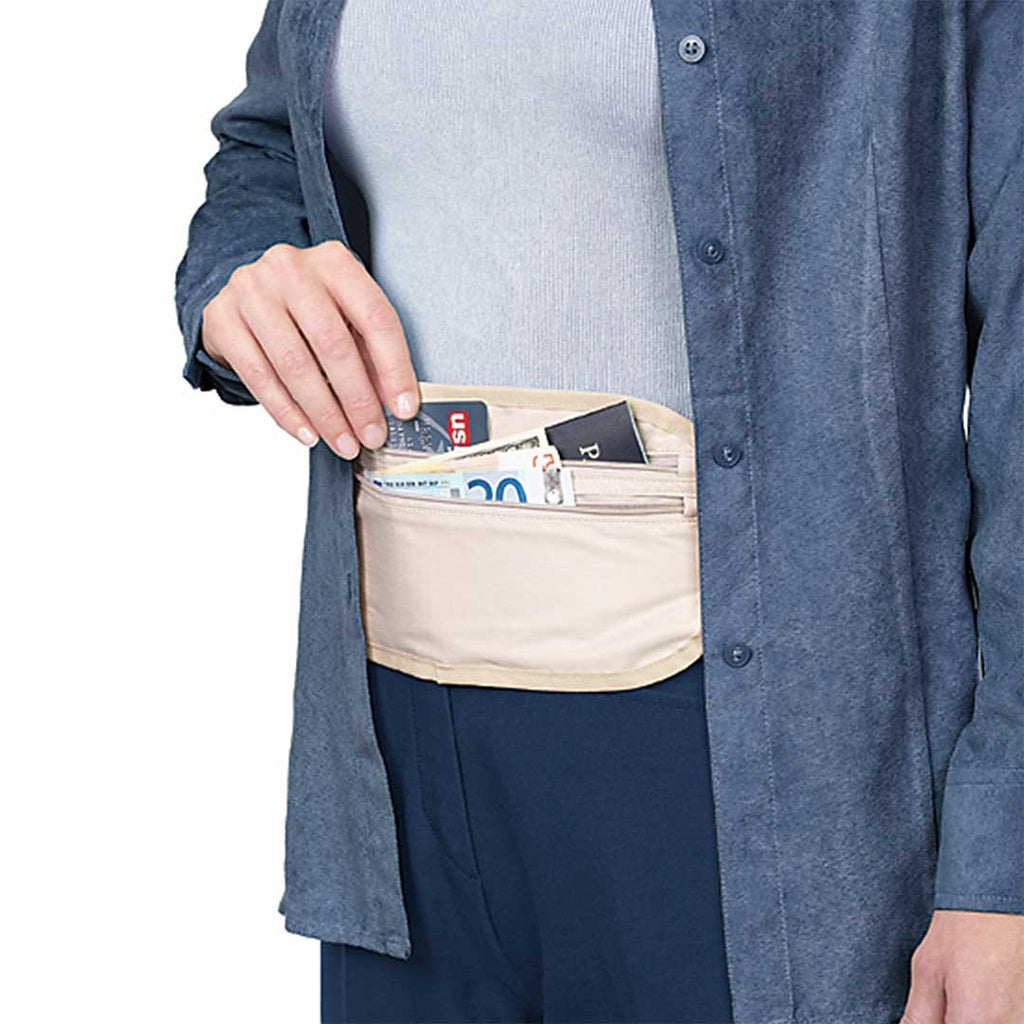 Smooth Trip RFID Blocking Money Belt Cream