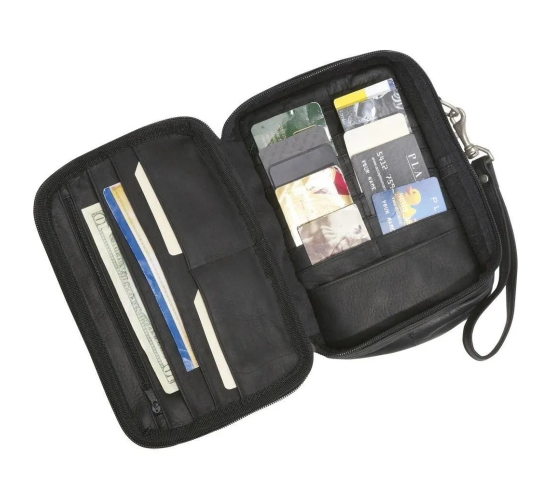 David King & Co. 459 Leather Cross Body Bag with Organizer- $130