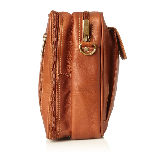 David King & Co. 459 Leather Cross Body Bag with Organizer- $130