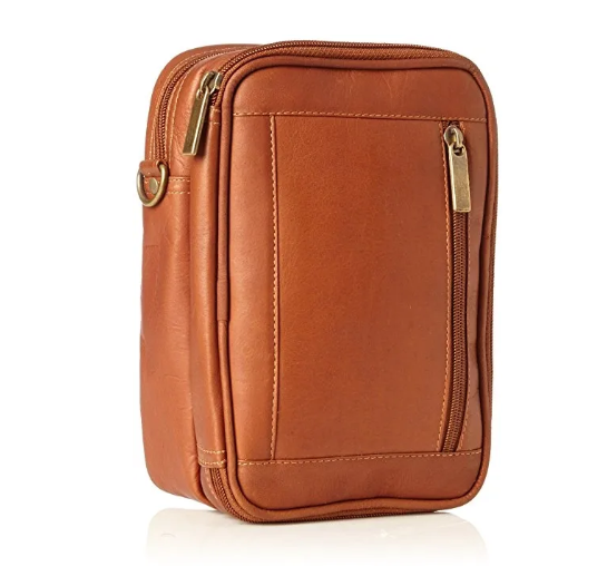 David King & Co. 459 Leather Cross Body Bag with Organizer- $130