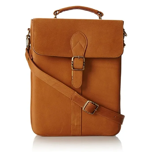 David King & Co. 434 Leather Travel Wine Carrier For 2 Bottles Tan