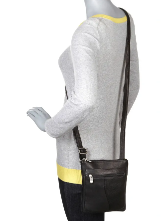 David King & Co. 598 Leather Slender Shoulder Bag