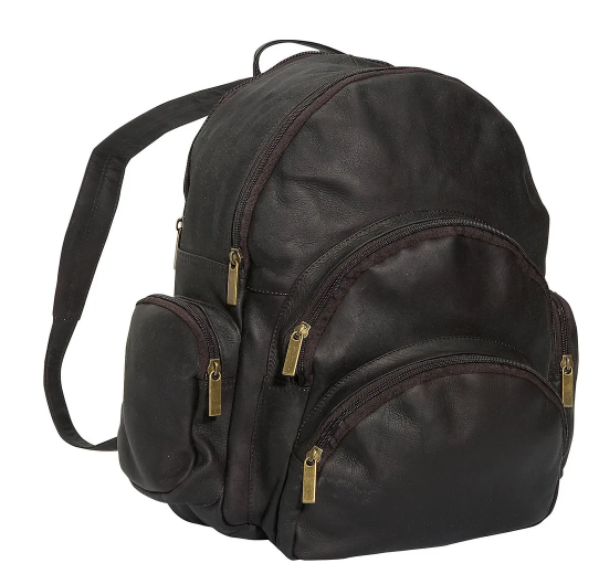 David King & Co. 322 Leather 322 Expandable Unlined Backpack- $165 Cafe