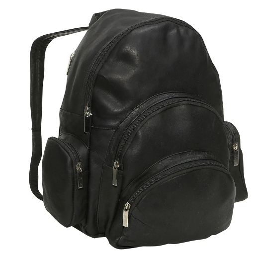 David King & Co. 322 Leather 322 Expandable Unlined Backpack- $165 Black