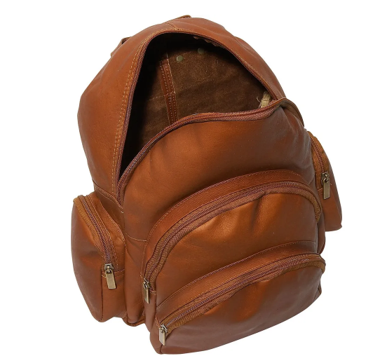 David King & Co. 322 Leather 322 Expandable Unlined Backpack- $165