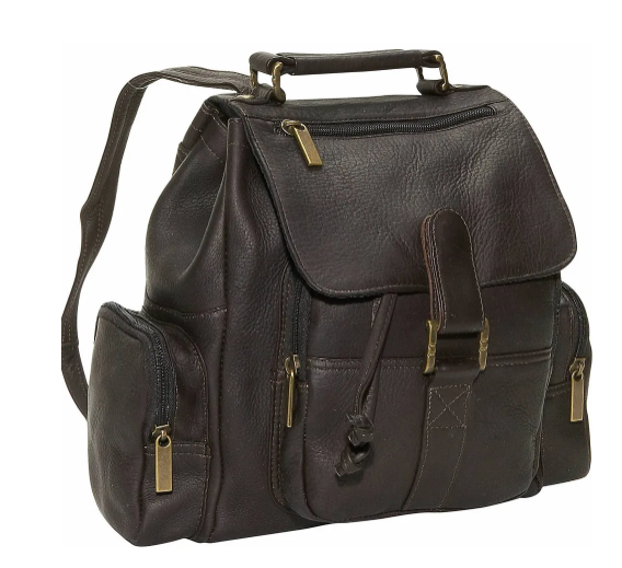 David King & Co. 323 Leather Top Handle Backpack Unlined Cafe