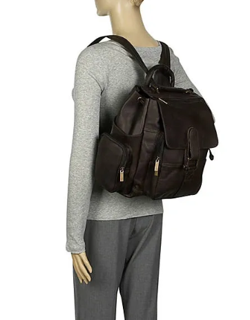 David King & Co. 323 Leather Top Handle Backpack Unlined