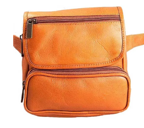David King & Co. 409 Leather Large Double Pocket Waist Pack- $45 409T
