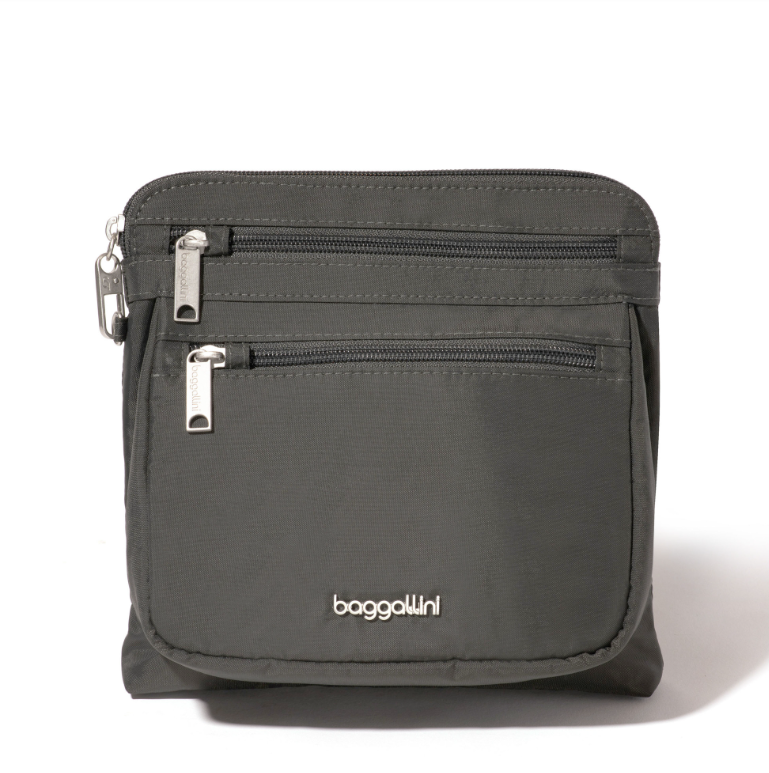 Baggallini Securtex RFID Anti-Theft Crossbody Charcoal