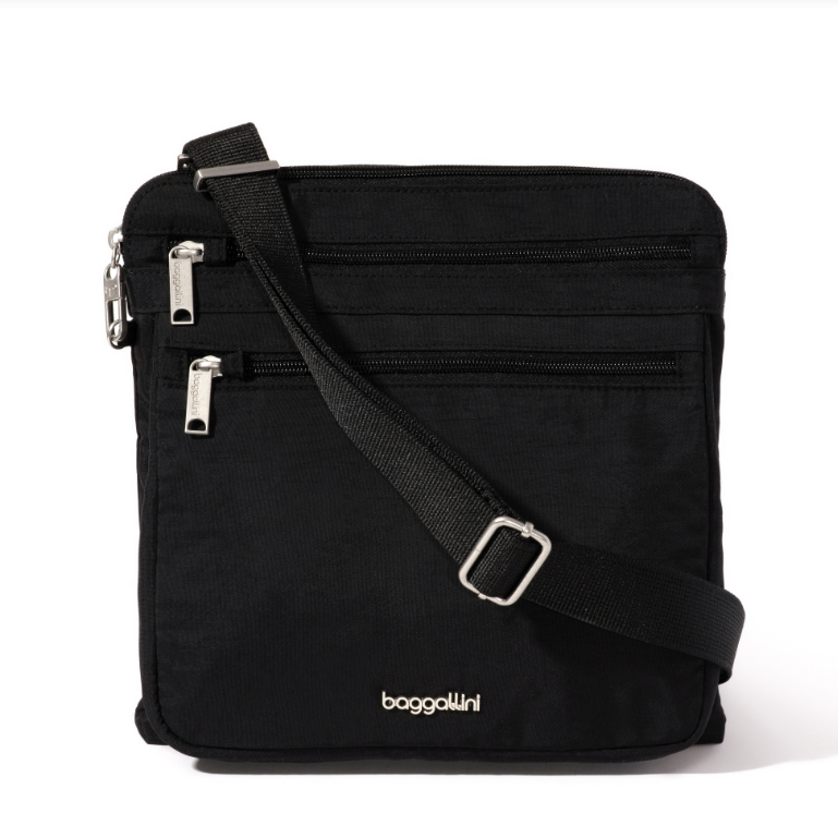 Baggallini Securtex RFID Large Anti-Theft Crossbody Black