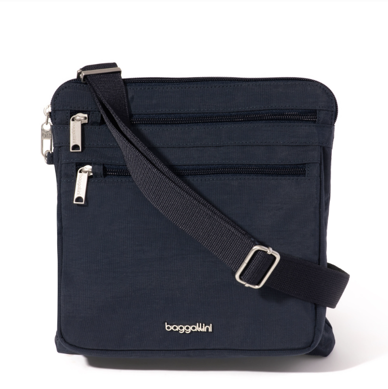 Baggallini Securtex RFID Large Anti-Theft Crossbody French Navy