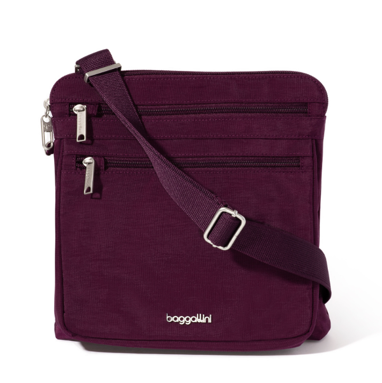 Baggallini Securtex RFID Large Anti-Theft Crossbody Mulberry