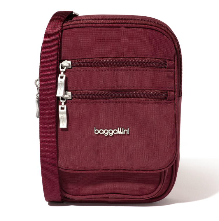 Baggallini RFID Journey Crossbody Dark Cherry