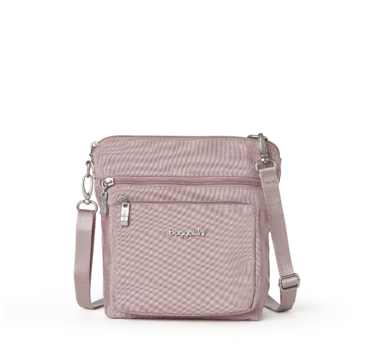 Baggallini Modern Pocket RFID Crossbody Blush Shimmer