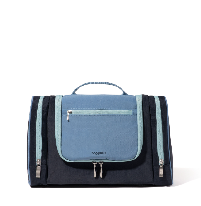 Baggallini Hanging Toiletry Kit French Navy Color Block
