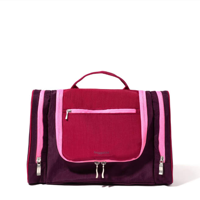 Baggallini Hanging Toiletry Kit Mulberry Color Block