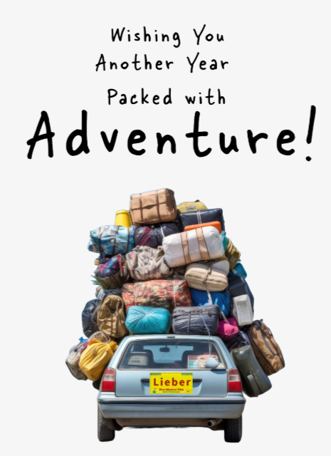 Lieber's Luggage® Lab Greeting Cards- Vacation Collection Packed With Adventure