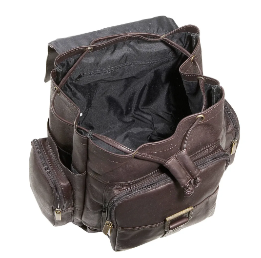 David King & Co. Leather Top Handle Extra Large Backpack