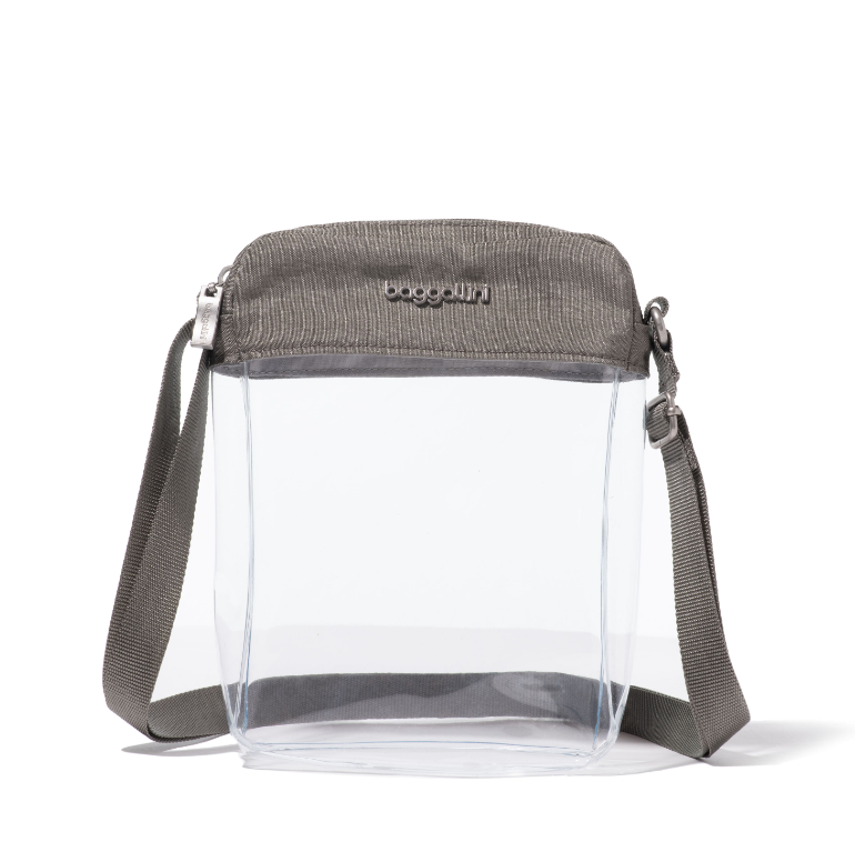 Baggallini Clear Stadium Explorer Sterling Shimmer