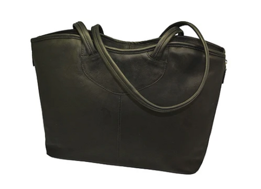 Vaquetta Leather Expandable Computer/Tablet Tote