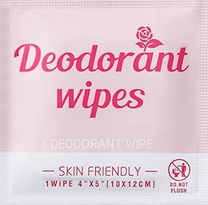 Deodorant Wipes- 8 pack Rose